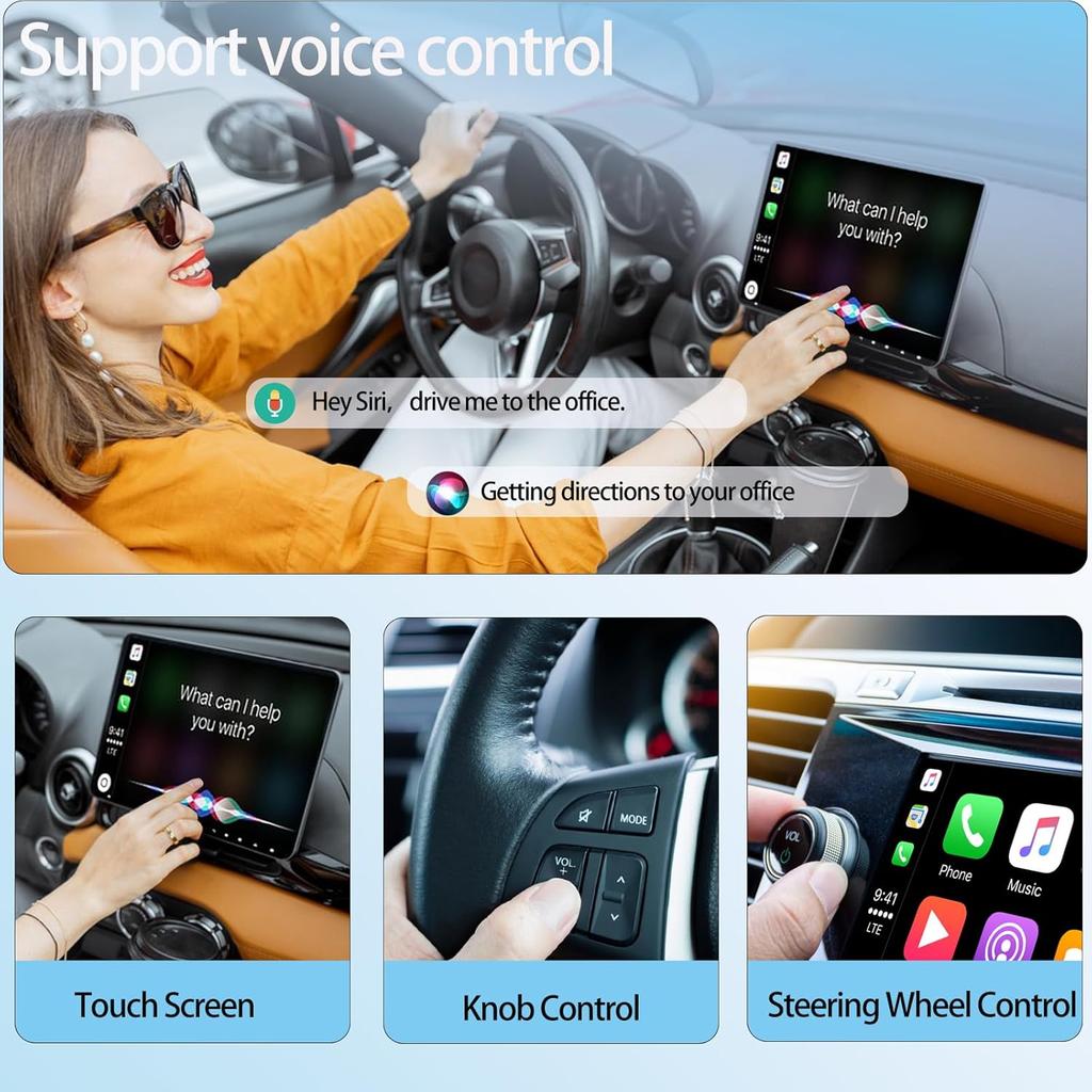 Wireless CarPlay adapter for iPhone, plug and play, for 2015 and later cars