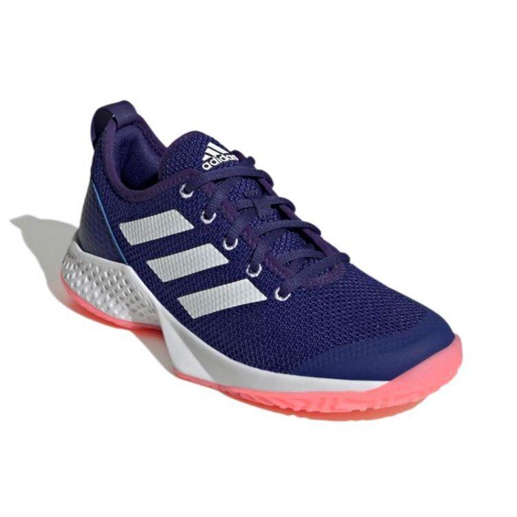 Adidas Court Flash Fabric Casual Low-Top Tennis Shoes Women Sneakers Purple GZ0707