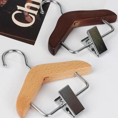 Mini Elbise Askısı Premium Ahşap Bebek Elbise Askısı Kaymaz Klipsli Pratik Evcil Hayvan Giysi Kancası Gardırop Askısı