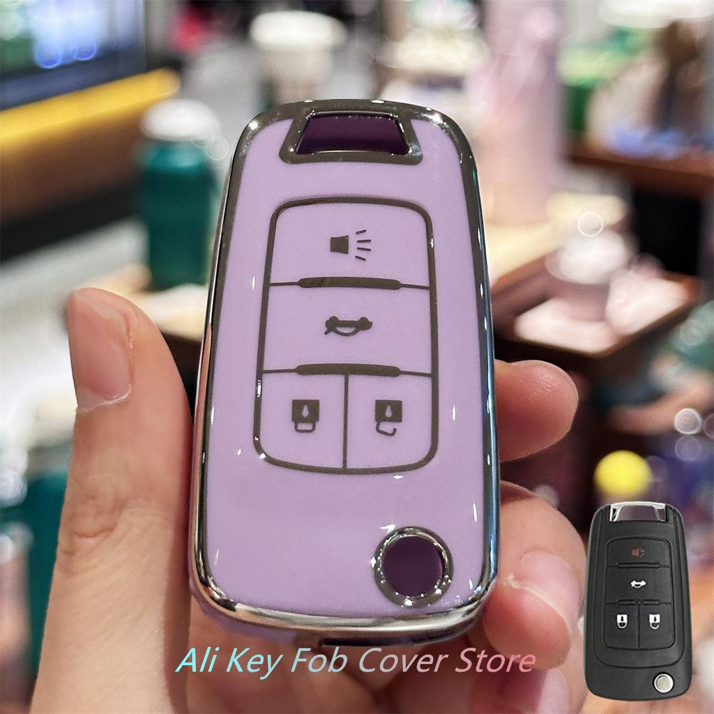 AABHM1 Key Fob Cover Keychain Lanyard for Chevrolet 2010-2019 Impala Camaro Cruze Equinox Malibu Sonic 4 Buttons