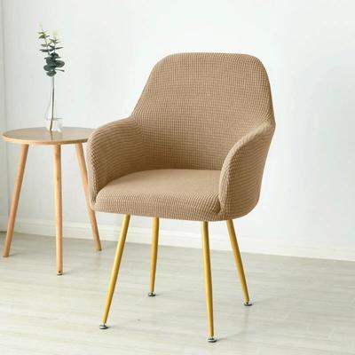 1Pc Solid Color Polar Fleece Dining Chair Covers Elastic High Arm Armchair Cover Removable Stretch Office Seat Slipcover Home