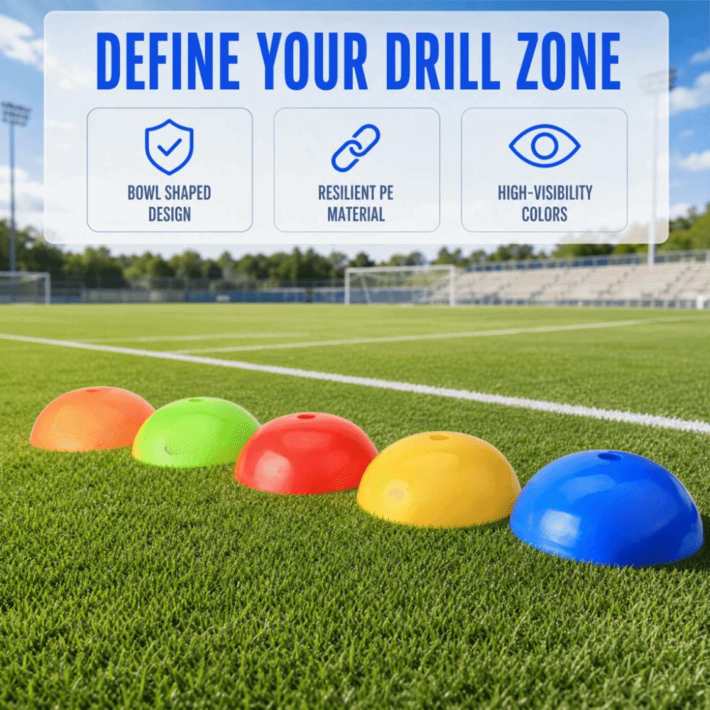 5PCS Half Dome Training Cones Bowl Shaped Field Markers Portable Soccer Marker Discs  Team Drills