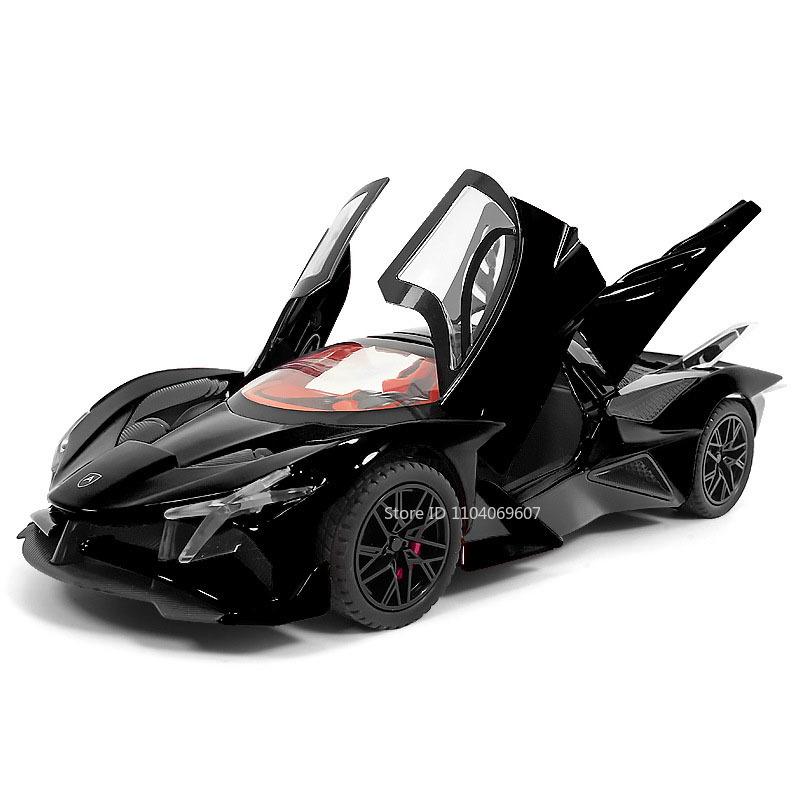 1:24 Apollo Evo Sprühspielzeug-Automodelle Legierung Druckguss Sportwagen Stoßdämpfung Ton Licht Türen zu öffnen Rennfahrzeuge Für Jungen