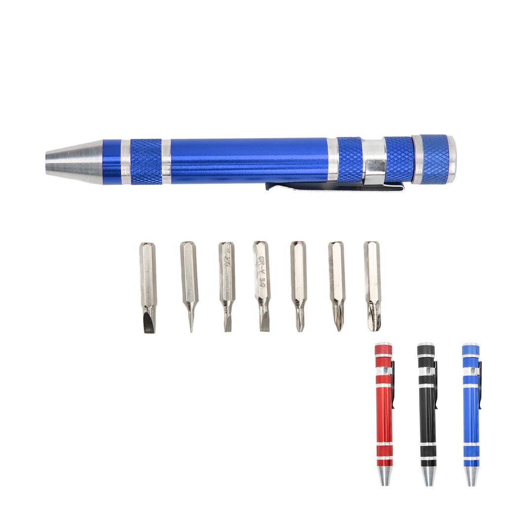 Multipurpose Screwdriver Set 8 in 1 Mini Hand Pen Screwdriver Magnetic Type Multipurpose for Fine Screws