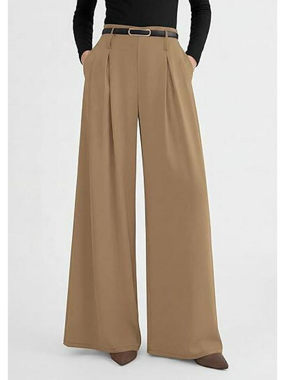 European Casual High-Waisted Wide-Leg Trousers for Women, Slimming and Versatile.