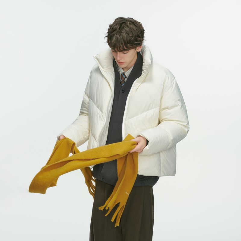 Dream Made90 White Duck down Stand Collar Cold-Proof down Jacket for Men, Winter Thickened Warm Couple's Puffer Jacket Coat