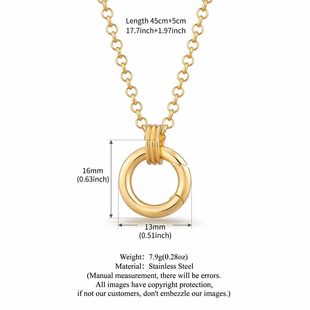 Pendentif Transfrontalier en Acier Inoxydable Or 18K: Série Personnalisée DIY pour Femmes