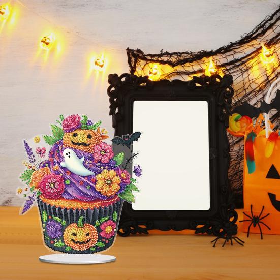 Halloween Rhinestone Painting Kit DIY Special Shaped Rhinestone Desktop Ornaments Halloween Themed
