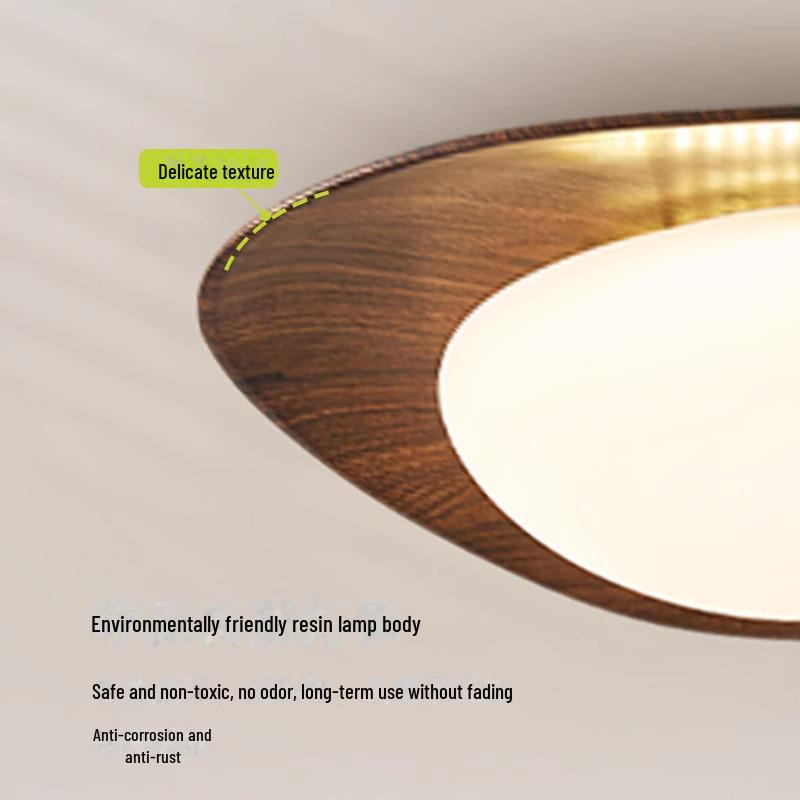 "Nordic Wood Grain Ceiling Lamp for Bedroom & Kids' Room"