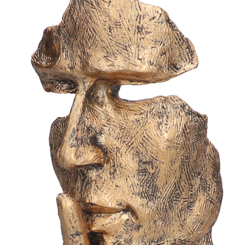 Office Decor Keep Silence Statue Unique Design Silence Thinker Resin Figure Ornaments  Home