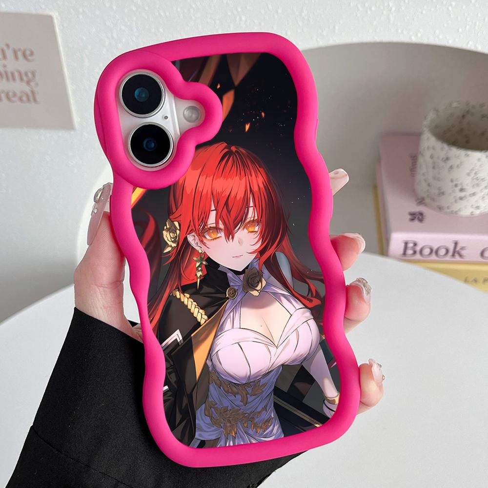 HSR Himeko Wavy Edge TPU Mobile Phone Case for iPhone 17 16 15 14 13 12 11 Air Pro Max Plus Colorful Cover
