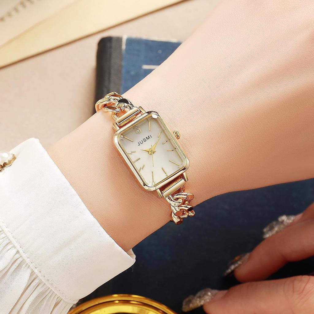 Women's Stylish Barrel Rhinestone Strap Quartz Watch