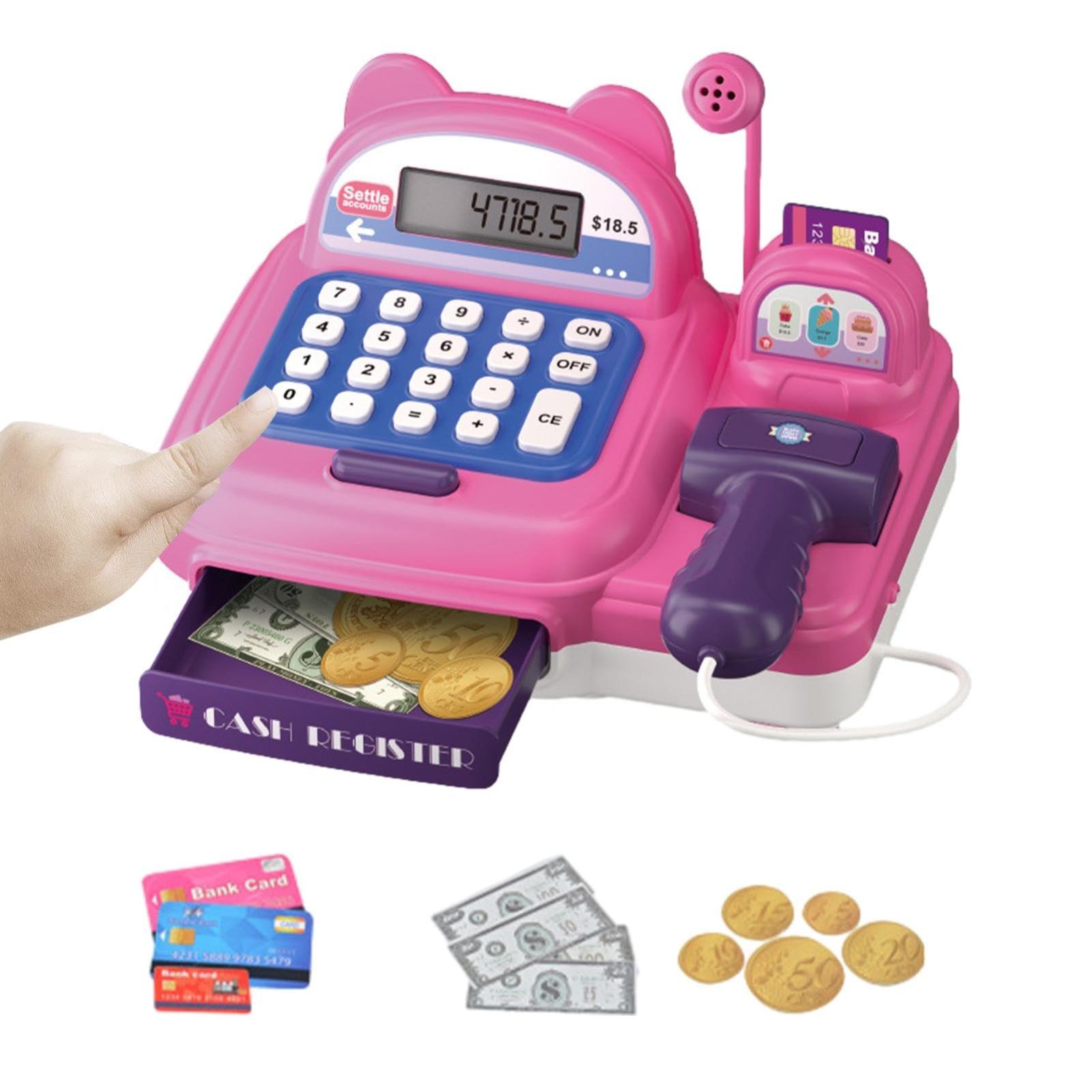 Cash -ster Toy Set For Kids, Play Cash -ster With Scanner And Calculator, Pretend Play Cash -ster Toy For Children, Kids Cash -ster Play Set One Size