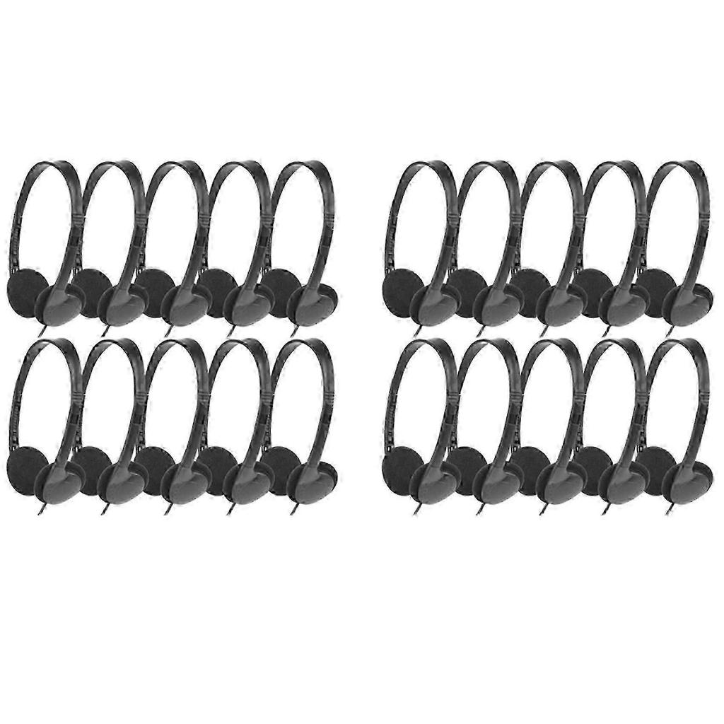 Klassroom Koptelefoons 20 Stuks Voor Kinderen School, Oordopjes 3.5mm Audio Headset Voor Studenten Kinderen Peuters Tieners