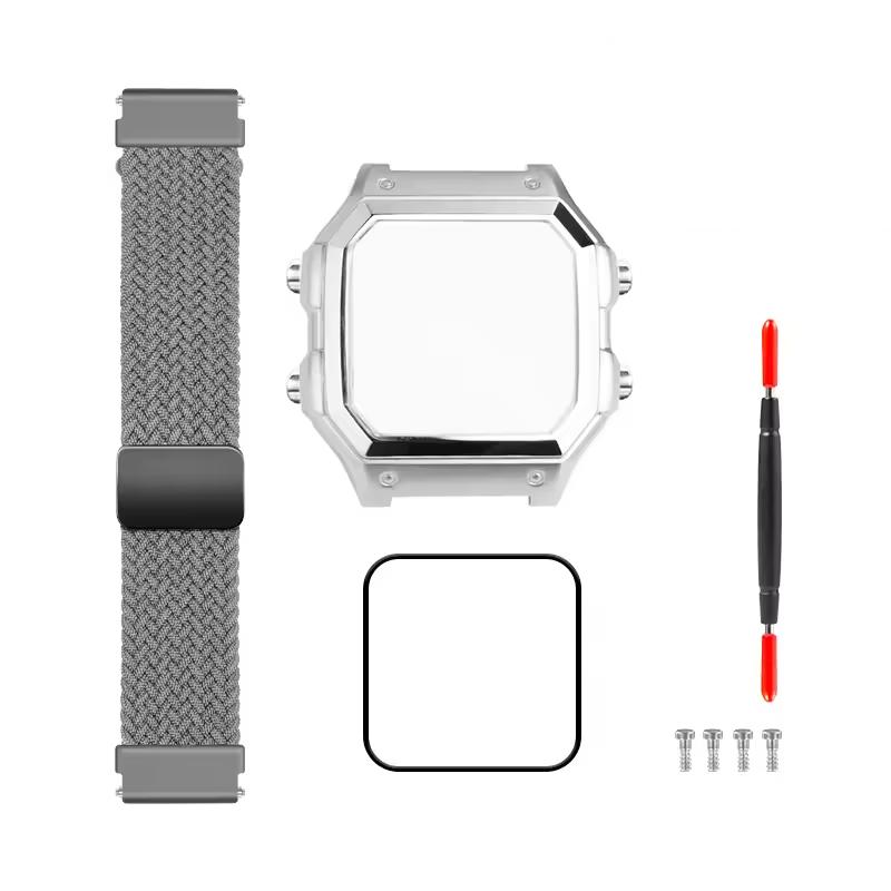 For Casio AE1200 Metal Watch Case 304 Stainless Steel Modified Watch Film Glass Watchband Watch Ring Front Cover Baffle Bezel