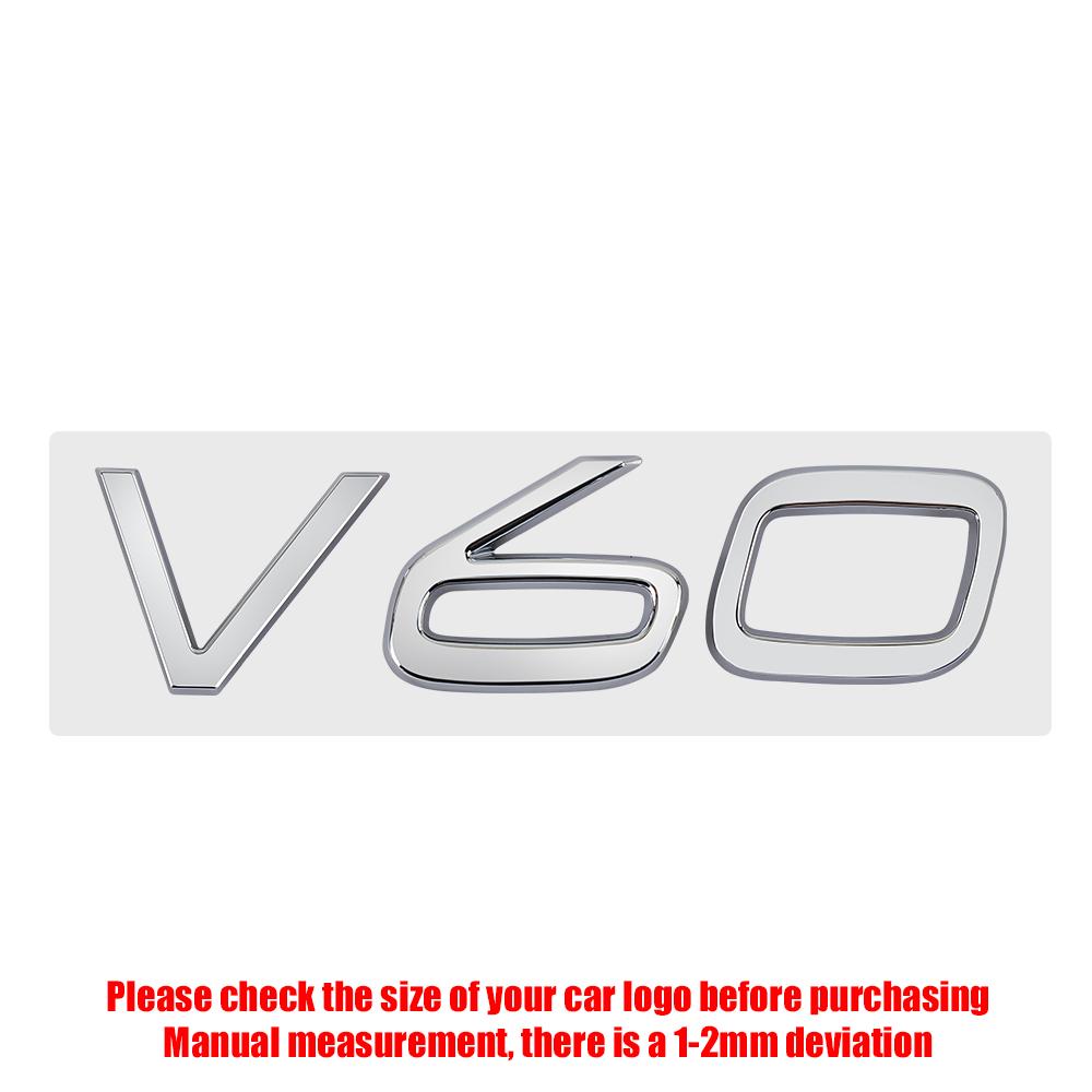3D ABS Samolepka s emblémem zadních písmen pro auto Volvo V50 V60 V90 Dekorativní doplňky pro auto