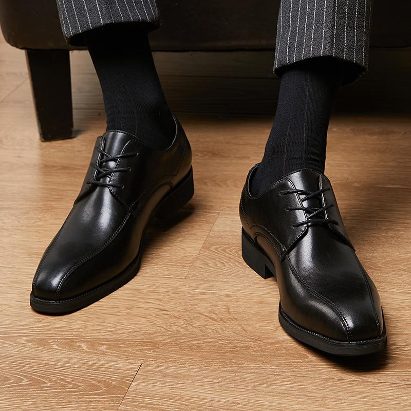 2024 2024 Dress Shoes Mens Formal Derby Shoes Genuine Leather Shoes for Men Wedding Shoes Business Casual Lace Up Leather Shoes