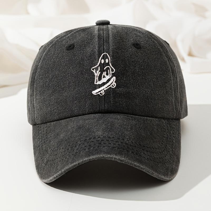 Retro Washed Baseball Cap Curved Brim Hip Hop Hat Adjustable Casual Outdoor Versatile Running Baseball Cap чёрный