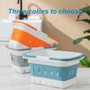 Collapsible Plastic Storage Basket with Handles - Multipurpose Organizer for Bathroom, Kitchen, Dorm & Gym