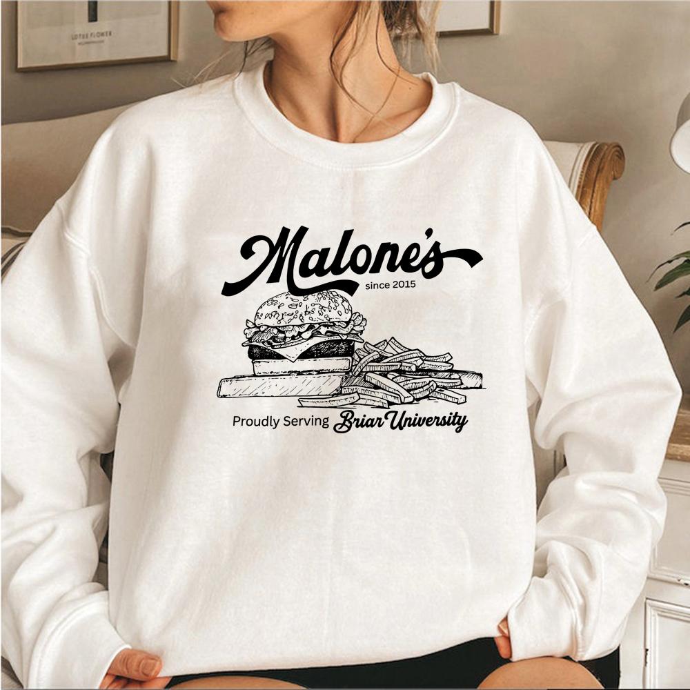 Malones Seit 2015 Briar University Sweatshirt Vintage Off Campus Serie Hoodie Unisex Rundhals-Sweatshirts Buchliebhaber Geschenk