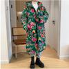 Giacca Imbottita a Fiori Invernale Ispessita Calda Vestiti a Pane Giacca Imbottita Giacca con Cappuccio Nord-Est Fiore Grande Taglia Grande Lunga Moda Trendy Uomo