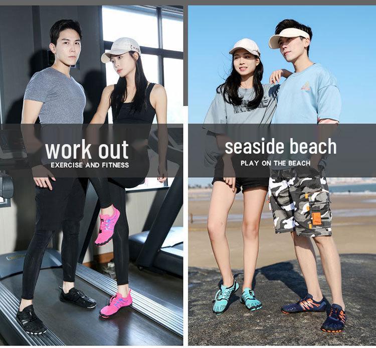 Unisex Quick-Dry Non-Slip Five-Finger Water Shoes: Breathable Wading Shoes for Fishing & Swimming