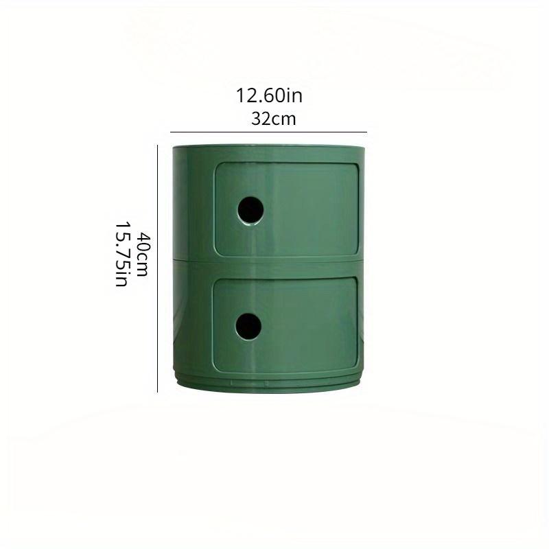 

Винтажный прикроватный столик2/3-ярусный пластиковый круглый шкафчик с раздвижной дверцей, офисный шкаф для хранения, шкаф для домашнего декора