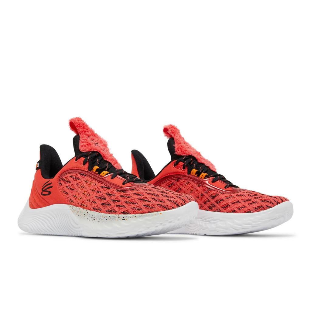 Sesame Street Under Armour Curry Flow 9 'Street Pack - Elmo' (Unisex) Hot Coral / Black Basketball Shoes 3024248 603
