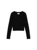 [Matinkim] V Neck Raglan Crop Pullover