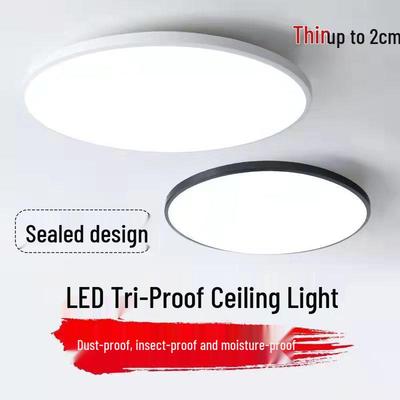LED Three-Proof Ceiling Light: Anti-Blue, Moisture/Dust/Insect-Proof, Thin & Round for Bedroom, Kitchen, Bathroom, Hallway, Balcony.