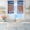 2pcs Winter Night Snow Scenery Printed Curtain for Christmas Home Decor - Rod Pocket Window Treatment for Bedroom, Office
