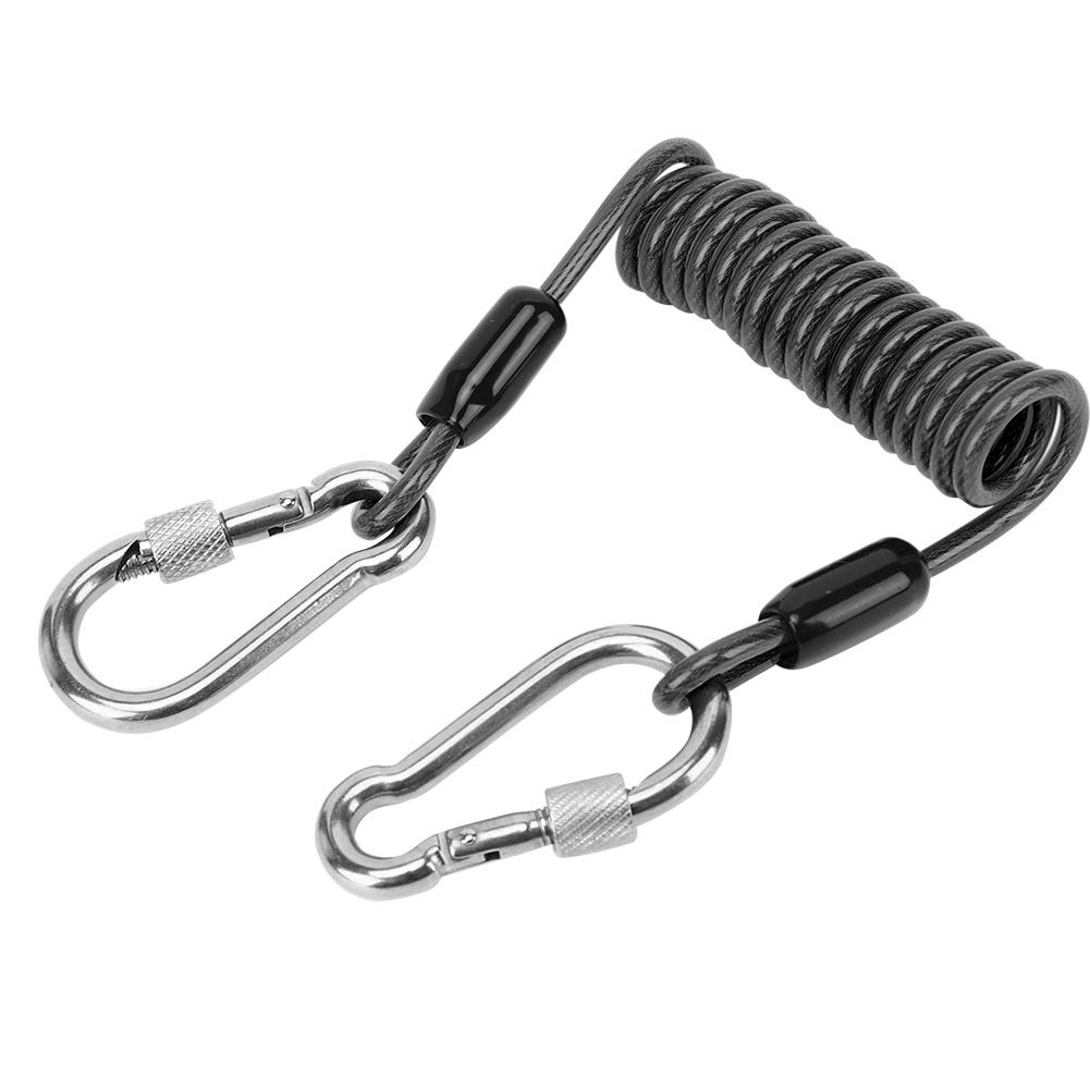 Stainless Steel Buckle Portable Camera Diving     Spring Rope Fishing Missed Line