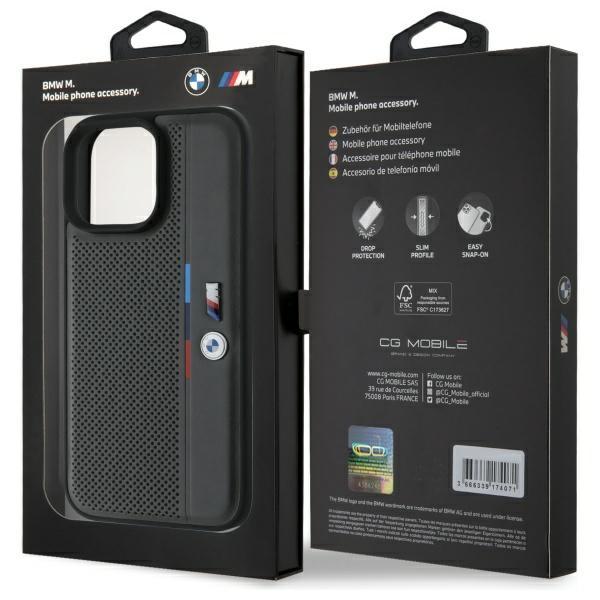 BMW Bmhcp16L23Pupva Iphone 16 Pro6.3 Anthracite/Anthracite Hardcase M Perforated Tricolor Detail Line