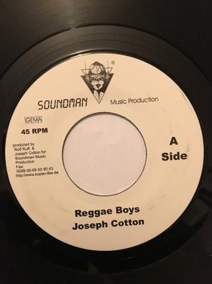 7-дюймовая пластинка JOSEPH COTTON - Reggae Boys NONE Soundman Music Германия Регги, Ска и Даб Б/у