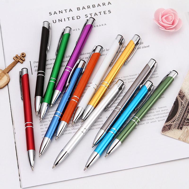 Cross-Border Creative Aluminum Ballpoint Pen with Custom Laser Engraving