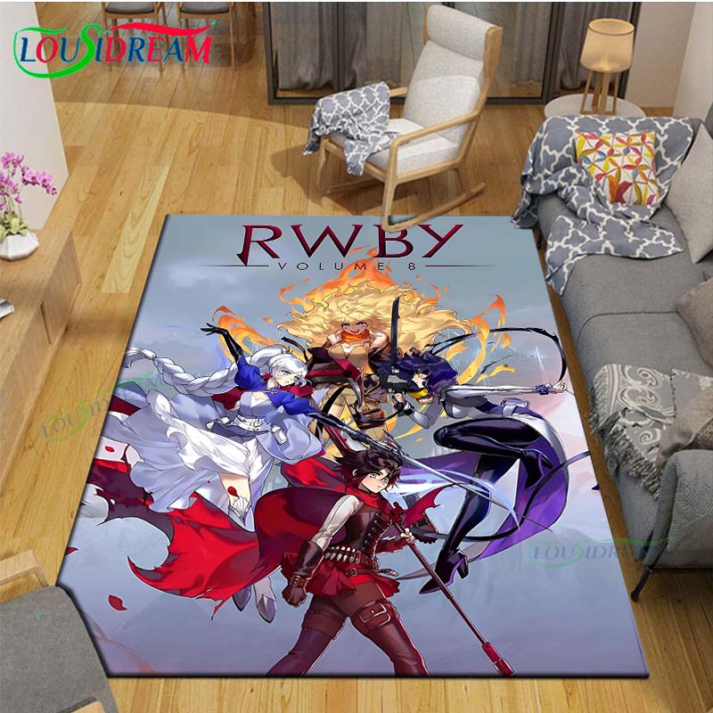 Anime Characters A-RWBY Carpet for Living Room Home Sofa Decoration,Children Game Large Decor Floor Mat Yoga Mat Large Carpet