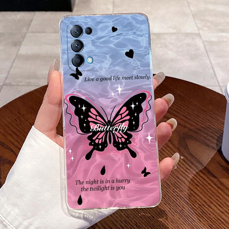 Cases For OPPO Reno 5 5Pro 5K Find X3 Lite Shell Clear Silicone Soft TPU Back Cover For Reno5 K Pro Cute Rabbit Cat Phone Case