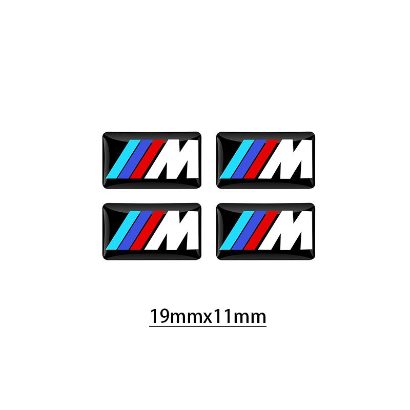 Car Sticker 4/8pcs Car Steering Wheel Decoration Center Hub Cap Emblem Badge DIY Sticker Styling Ornament Accessories for BMW xksh32