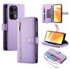 DF-011 For Oppo Reno13 5G (Global) Case Zipper Pocket Wallet Leather Phone Cover with Straps