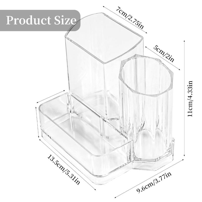 Portable Waterproof Cosmetic Storage Case Clear Acrylic Makeup Organizers for Travel and Home Use