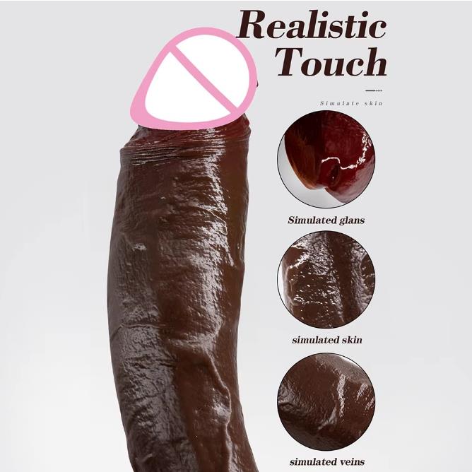 New Super Realistic Dildo Soft Skin Silicone Penis Glans With Powerful Suction Cup Anal Sex Toys For Woman Vagina Hot Dick XXL