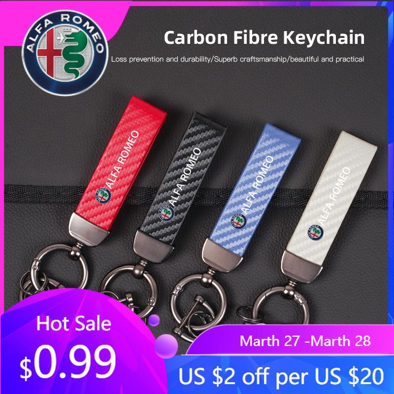 For Alfa Romeo High-end Car Logo Key Chain Keyring Auto Interior Accessories For Alfa Romeo 4C 159 166 Spider Giulia Giulietta 1