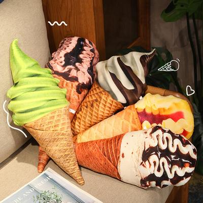 Ice Cream Plush Simulation Ice Cream Doll Plush Stuffed Cushion Sofa Bedding Decoration Dessert Throw Pillow Food Stuffed Gifts