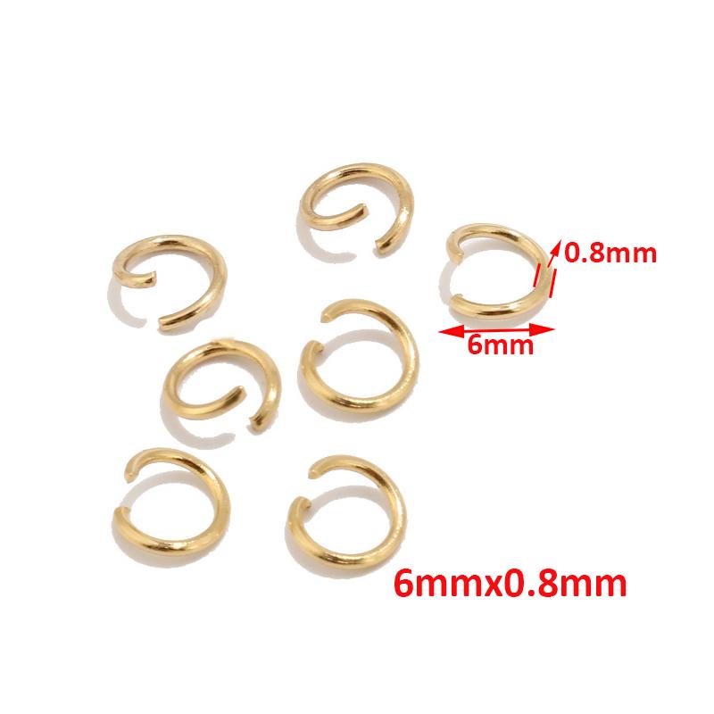 200pcs 18K Gold Stainless Steel Lobster Clasps and 3.5mm 4mm 5mm 6mm 7mm 8mm 9mm 10mm Open Jump Rings Jewelry Making Findings