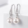 2026 New Pearl Zircon Ear Buckle for Women with Elegant and Fashionable Personality, Medium To Long Style Swinging Accessories
