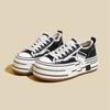 Thick-soled heightening canvas shoes women's 2025 spring new design sense niche pink beggar shoes sports and leisure board shoes
