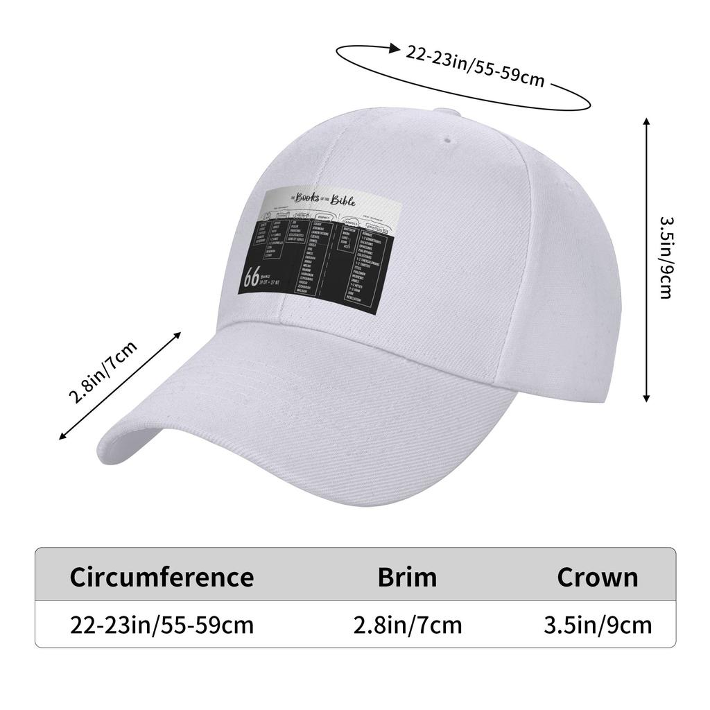 Fashion The Books of the Bible Curved Brim Baseball Cap Hats For Unisex