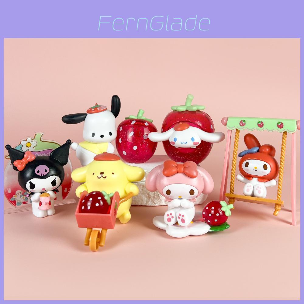 Strawberryland Kuromi Melody Pochacco Pvc Figure Blind Box For Anime Fans
