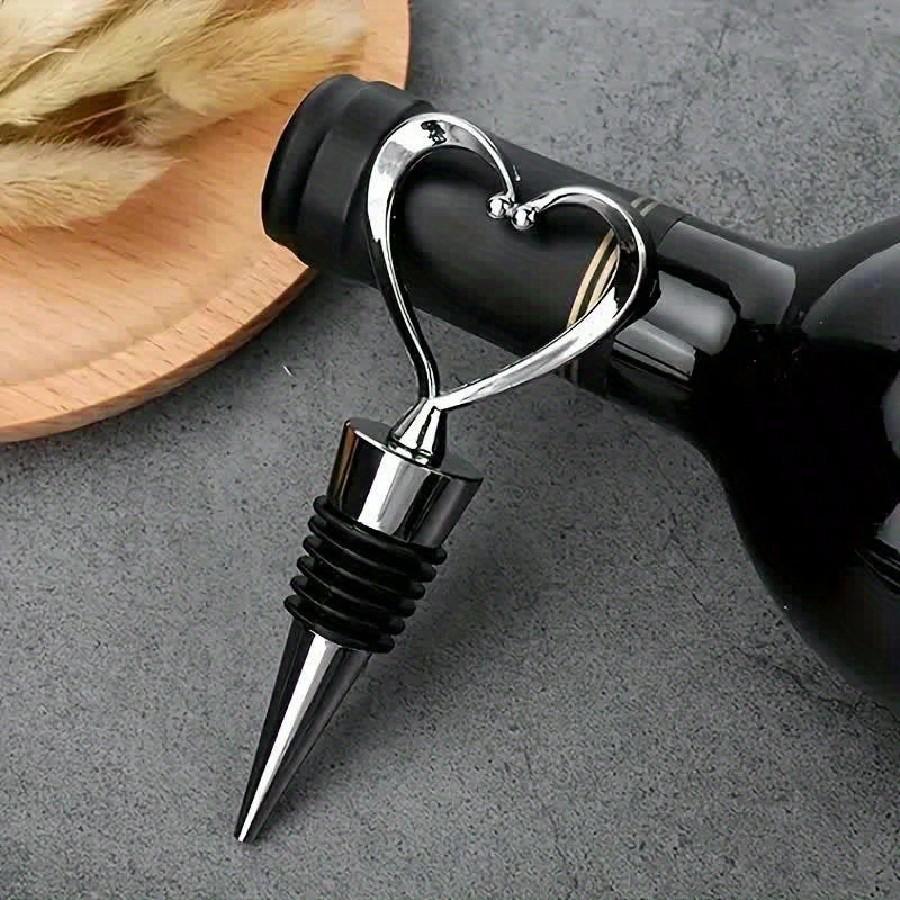 4/1PCS Wine Stopper Reusable Wine Stoppers Heart Shape Wine Beverage Bottle Wine Outlet Cap for Wine Champagne Beer Collection