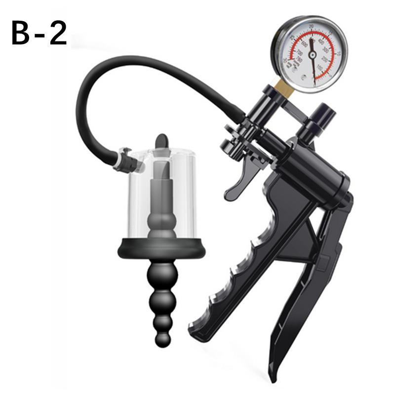 New Anal Pump Manual Vacuum Rosebud Pump Sex Toys for Men Women SM Suction Cup Prostate Stimulator Anus Dilator Butt Plug Set